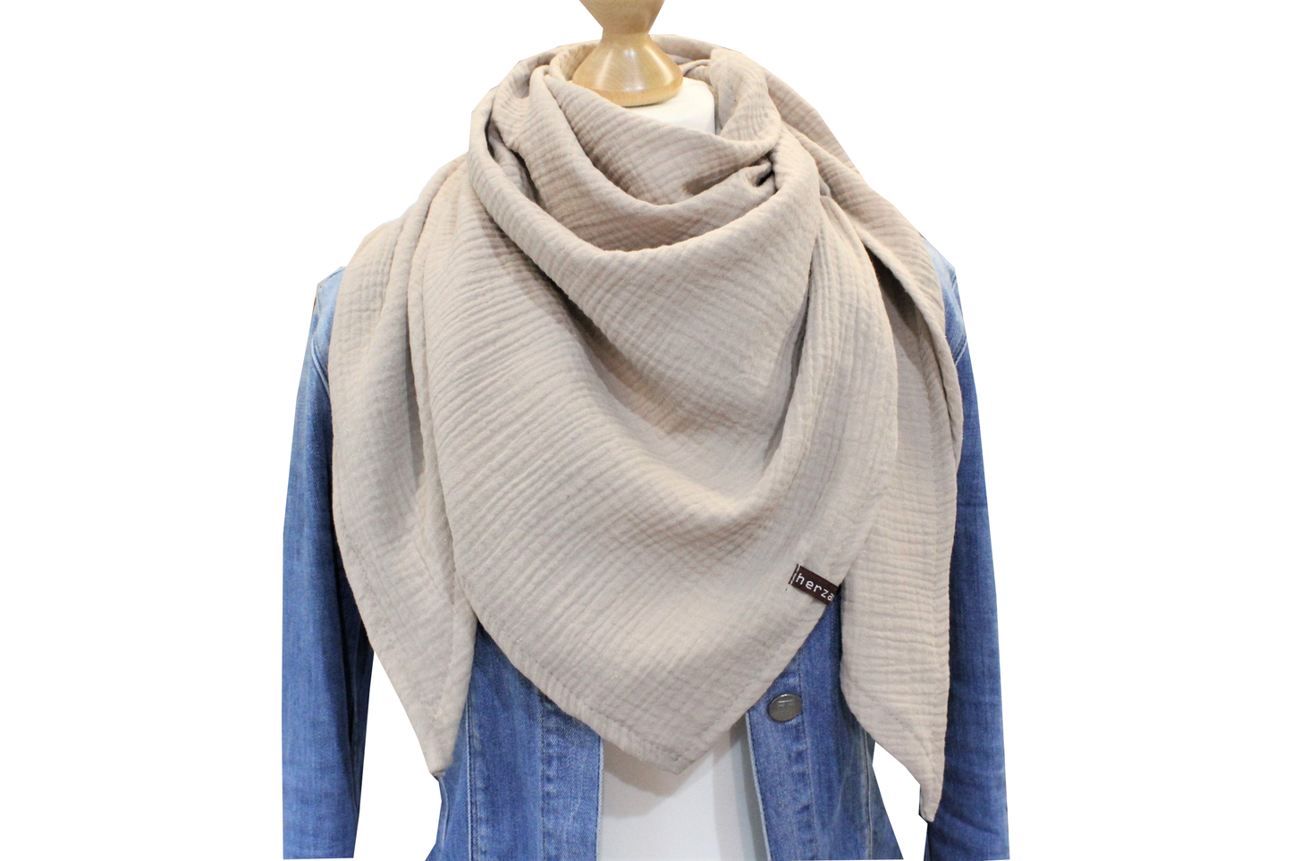 Leichtes Dreieckstuch Musselintuch handgenäht für Erwachsene aus besonders kuschelig weichen Baumwollmusselin mit viel Liebe für Dich einzigartig angefertigt in Deutschland