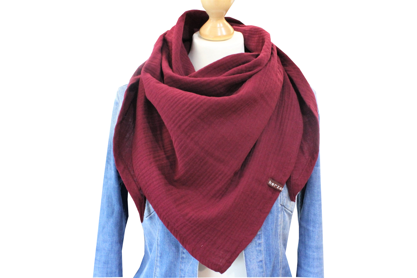 Leichtes Dreieckstuch Musselintuch handgenäht für Erwachsene aus besonders kuschelig weichen Baumwollmusselin mit viel Liebe für Dich einzigartig angefertigt in Deutschland