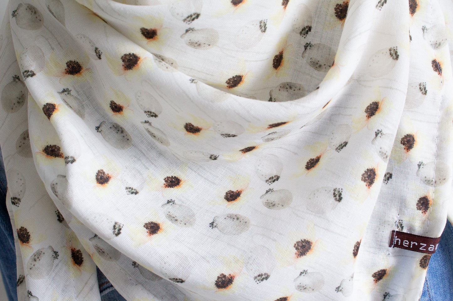 Leichtes Dreieckstuch Musselintuch handgenäht für Erwachsene aus besonders kuschelig weichen Baumwollmusselin mit viel Liebe für Dich einzigartig angefertigt in Deutschland