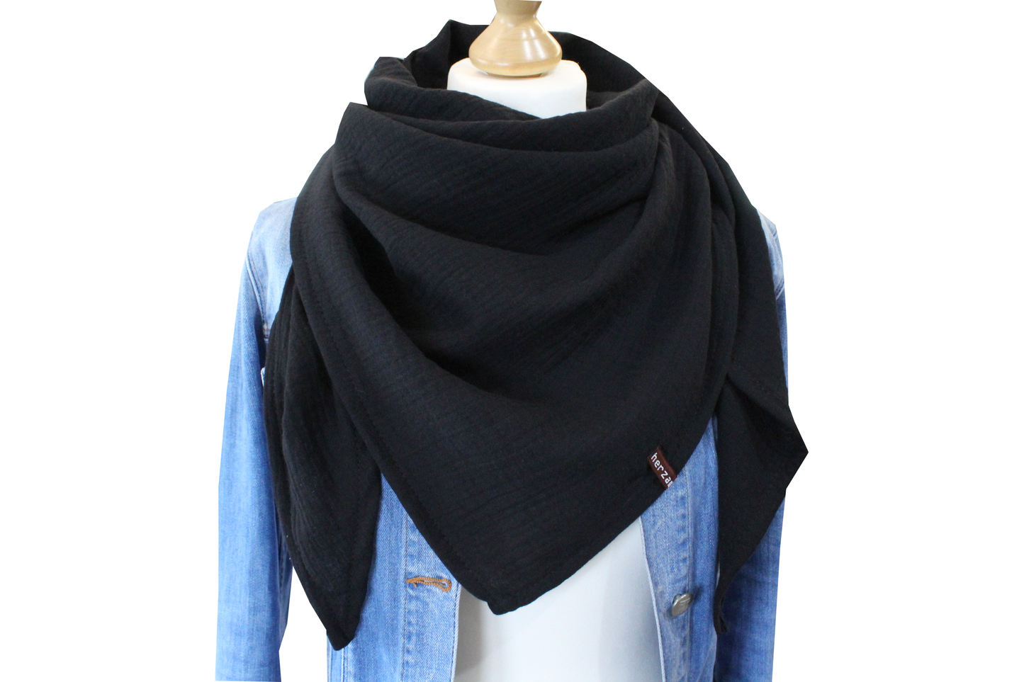 Leichtes Dreieckstuch Musselintuch handgenäht für Erwachsene aus besonders kuschelig weichen Baumwollmusselin mit viel Liebe für Dich einzigartig angefertigt in Deutschland