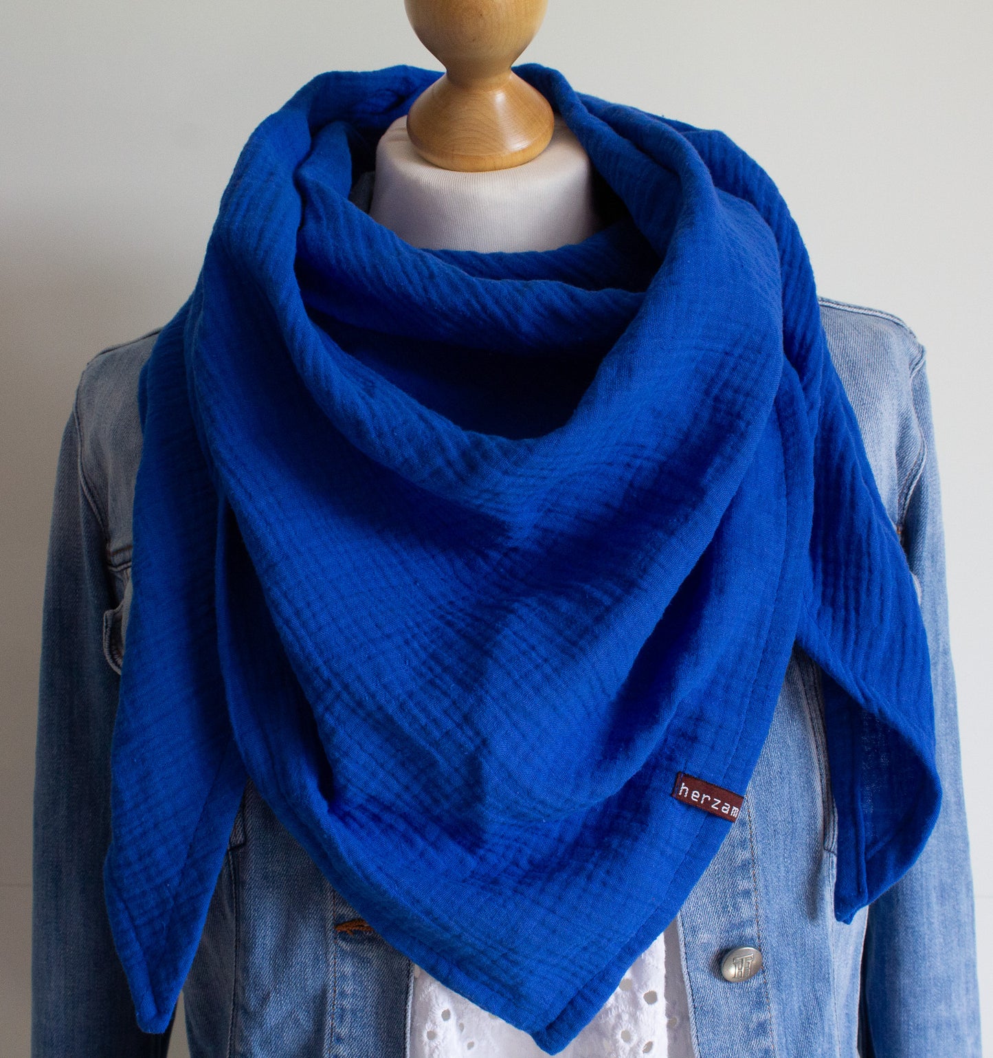 Leichtes Dreieckstuch Musselintuch handgenäht für Erwachsene aus besonders kuschelig weichen Baumwollmusselin mit viel Liebe für Dich einzigartig angefertigt in Deutschland