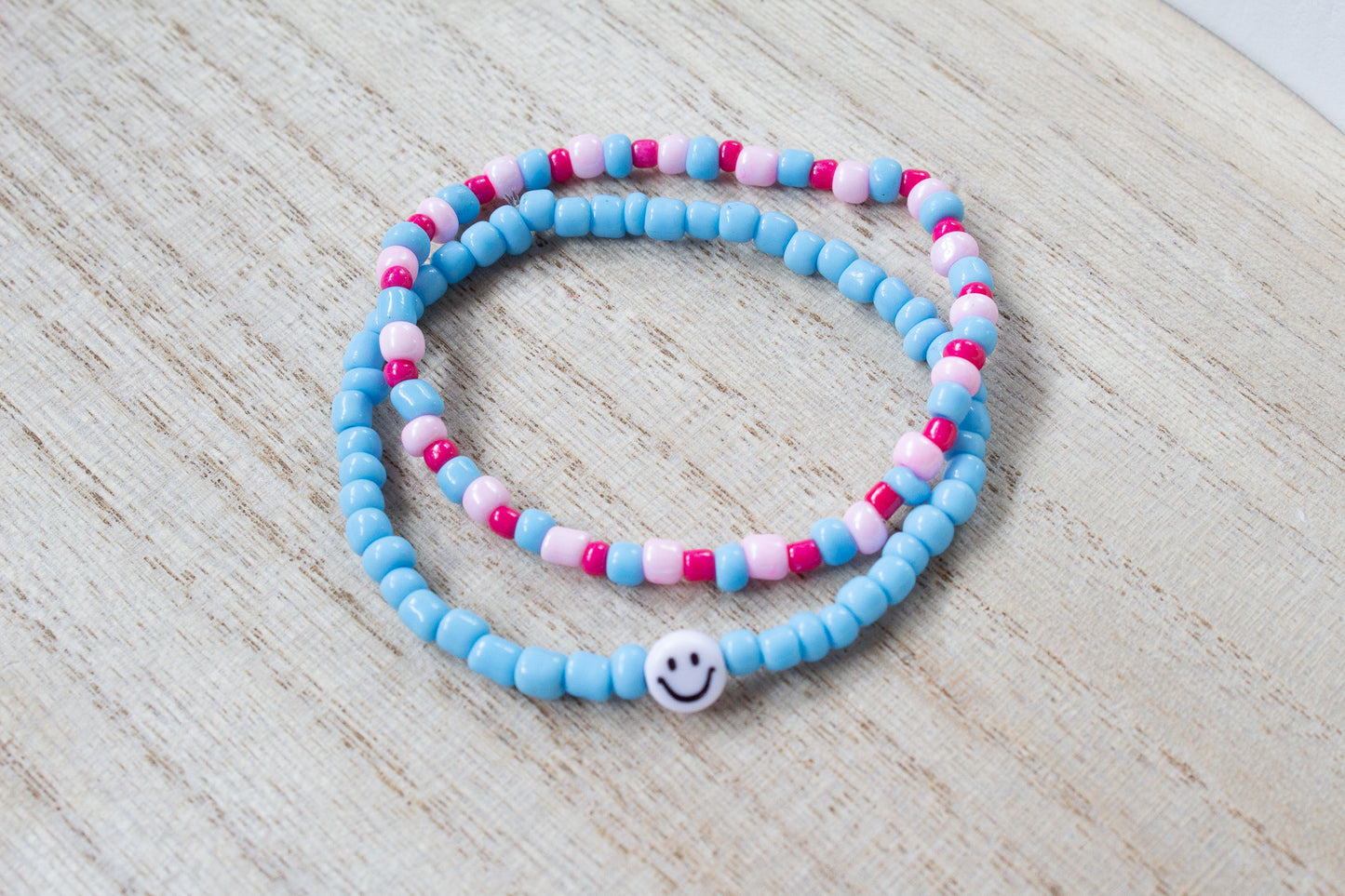 Buntes Perlenarmband multicolor pink, türkis, rosa