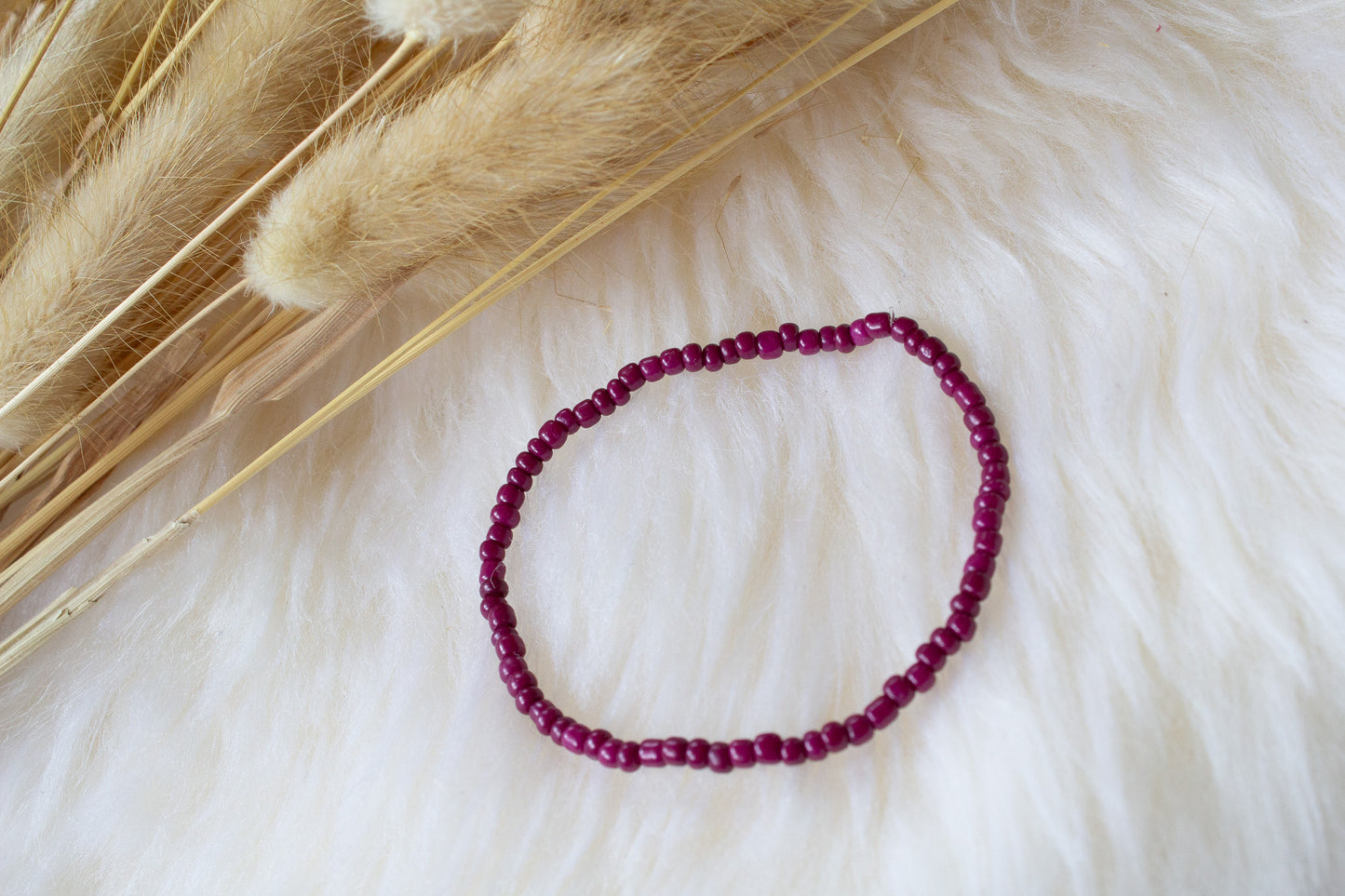 Perlenarmband pflaume