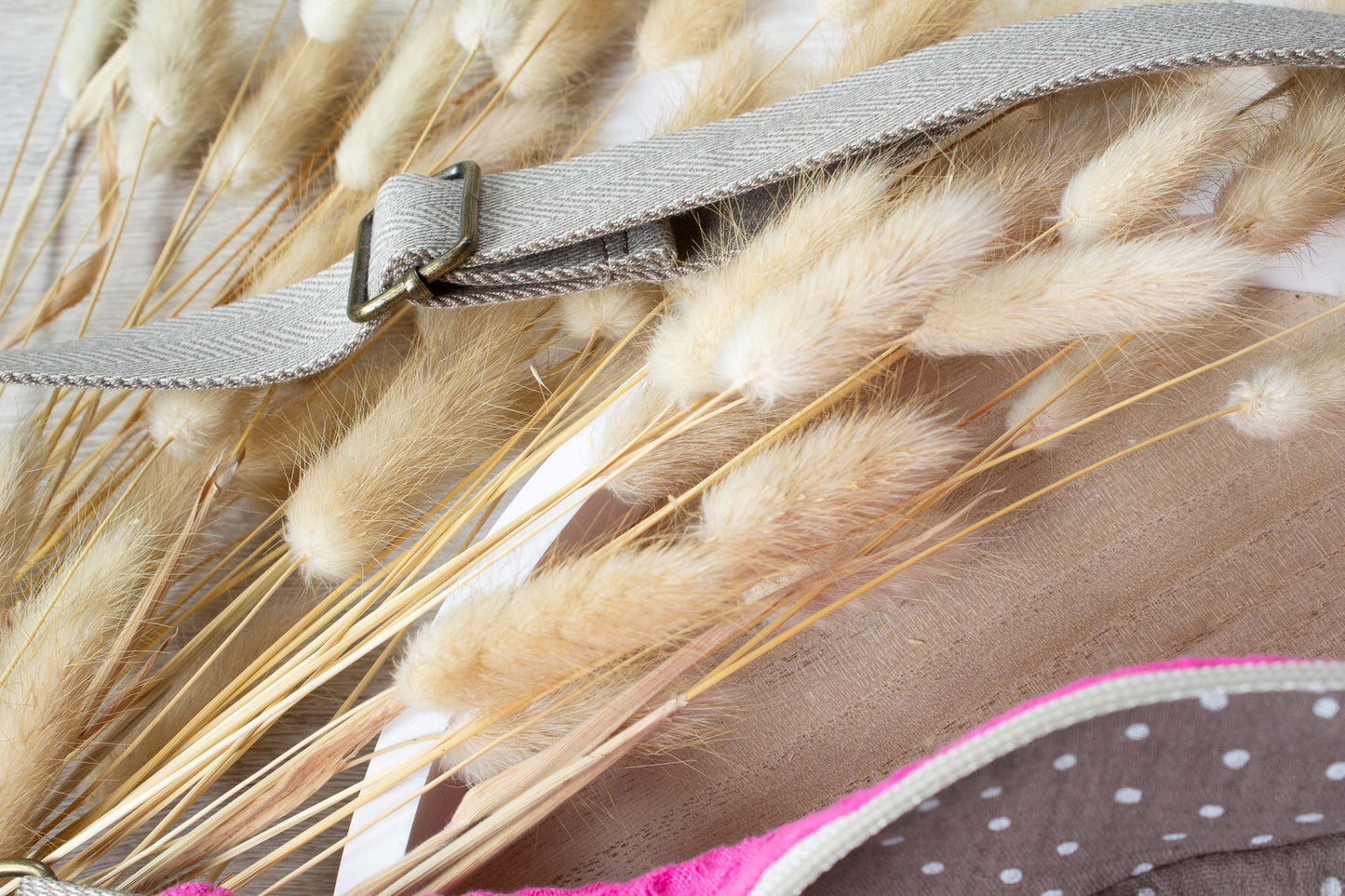 Bauchtasche pink aus Waffelpiqué und Musselin