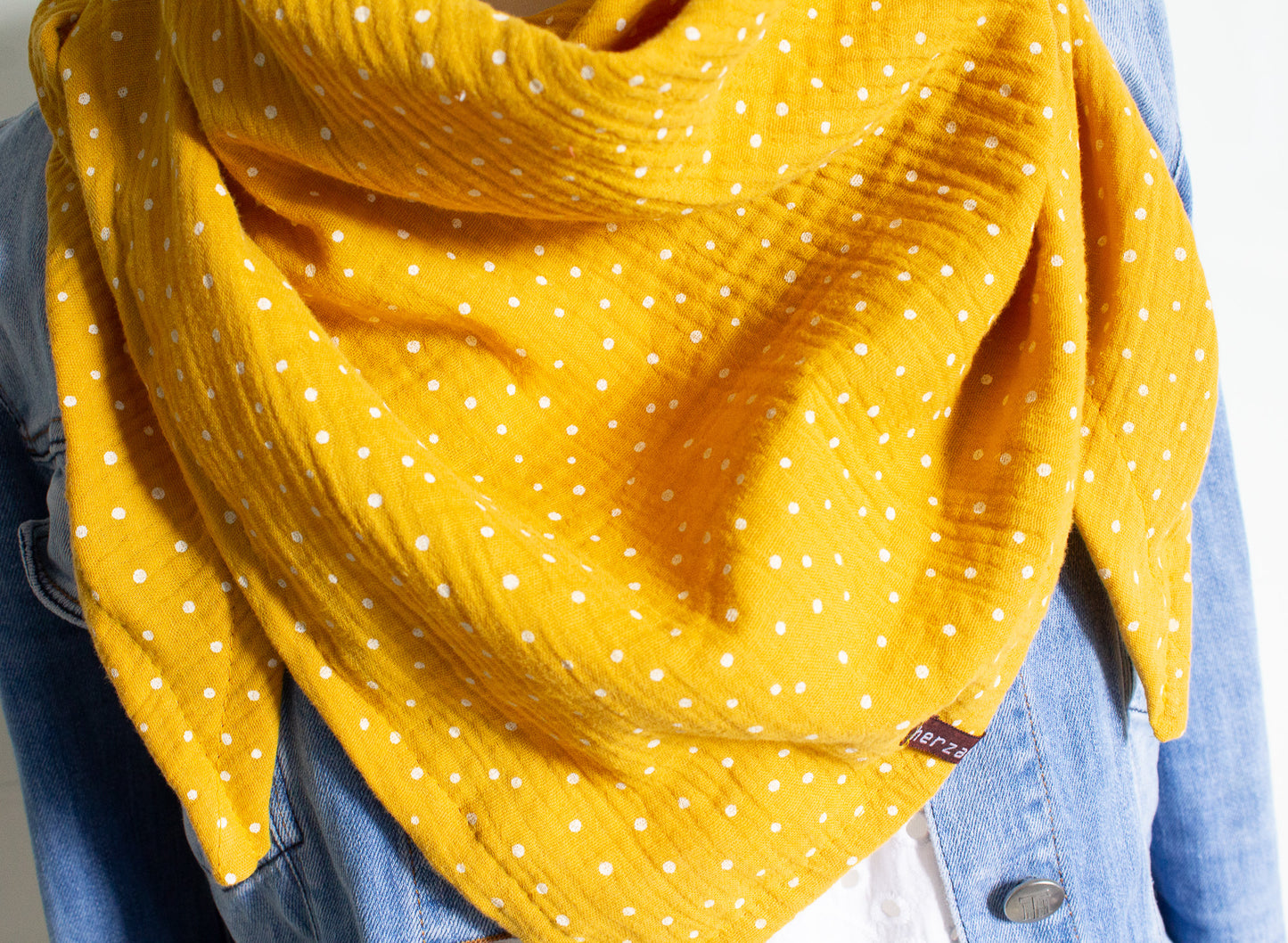 Leichtes Dreieckstuch Musselintuch handgenäht für Erwachsene aus besonders kuschelig weichen Baumwollmusselin mit viel Liebe für Dich einzigartig angefertigt in Deutschland