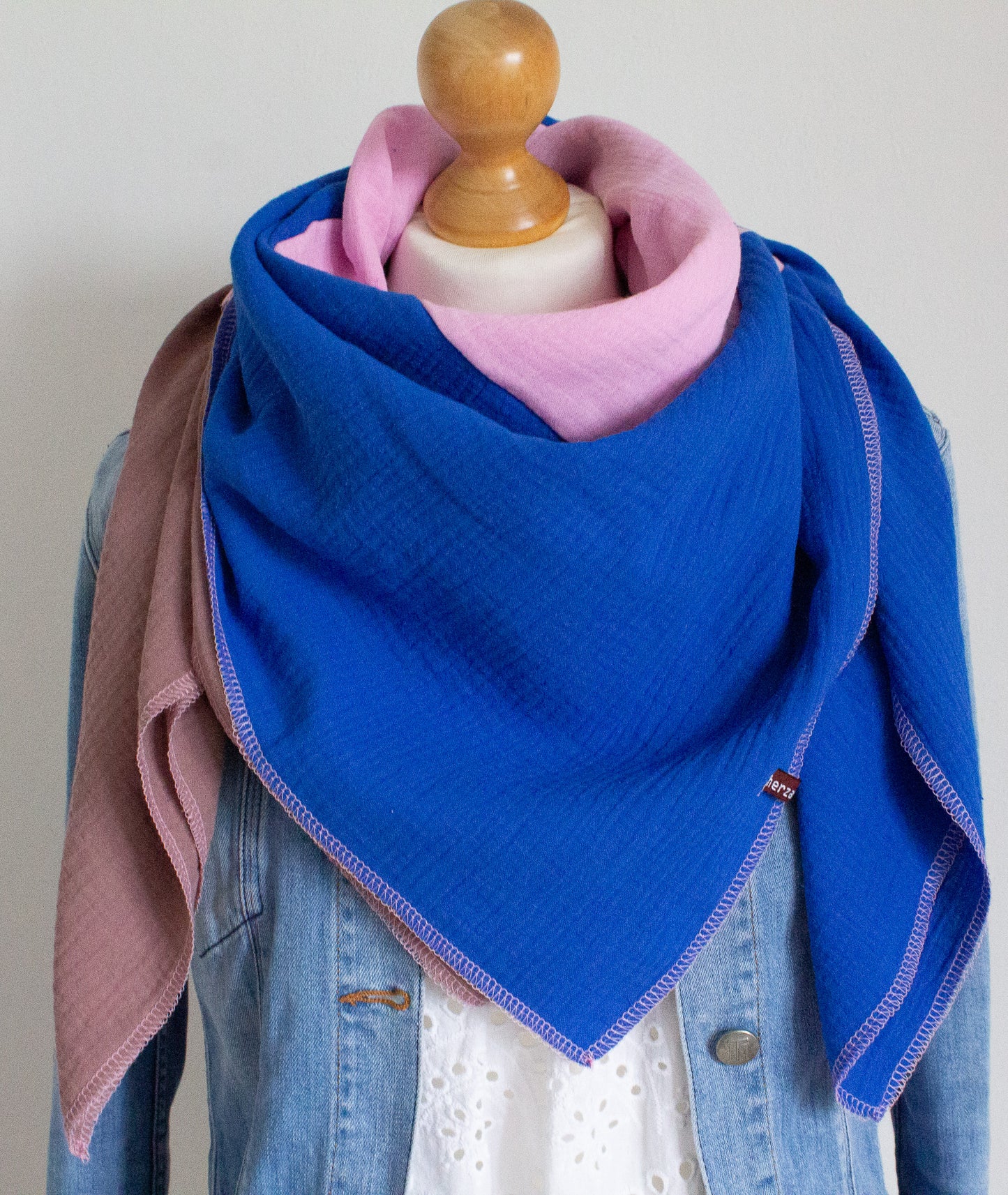 Einzelstück 🤍 - Handgenähtes XXL-Musselintuch für Erwachsene aus besonders kuschelig weichen Baumwollmusselin mit viel Liebe für Dich einzigartig angefertigt in Deutschland