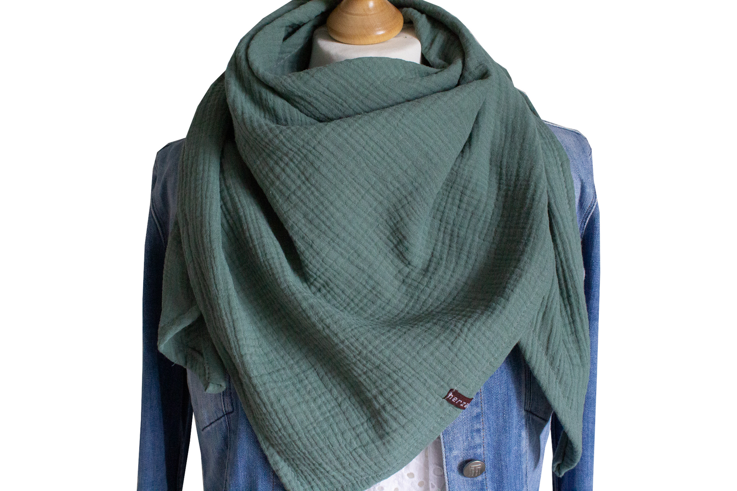 Leichtes Dreieckstuch Musselintuch handgenäht für Erwachsene aus besonders kuschelig weichen Baumwollmusselin mit viel Liebe für Dich einzigartig angefertigt in Deutschland