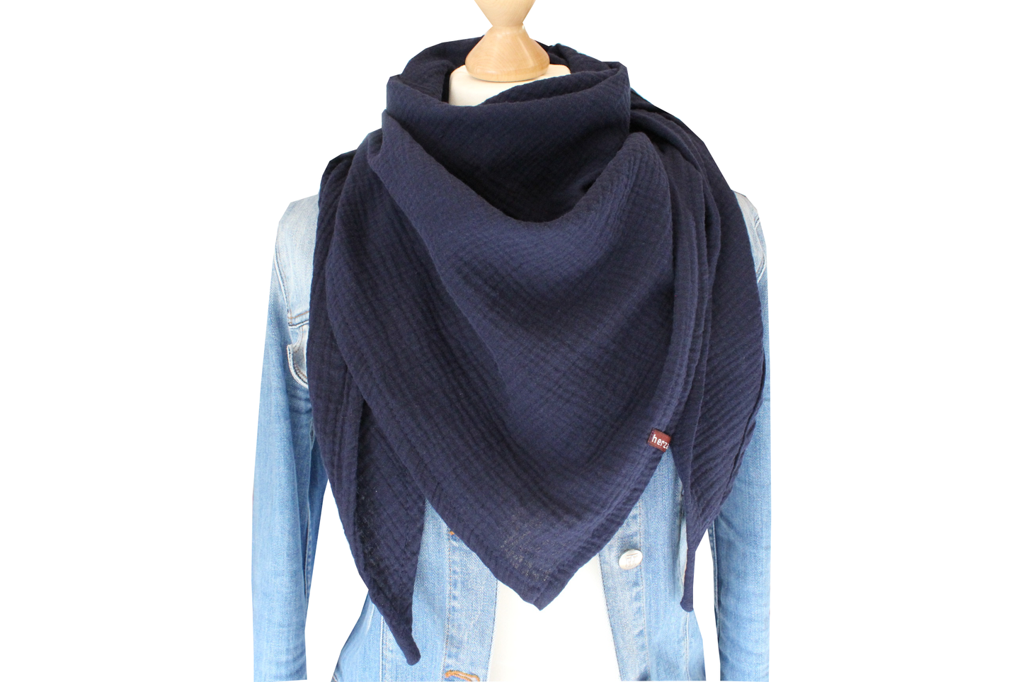 Leichtes Dreieckstuch Musselintuch handgenäht für Erwachsene aus besonders kuschelig weichen Baumwollmusselin mit viel Liebe für Dich einzigartig angefertigt in Deutschland