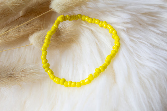 Perlenarmband gelb