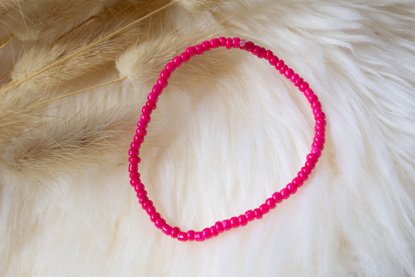 Perlenarmband pink