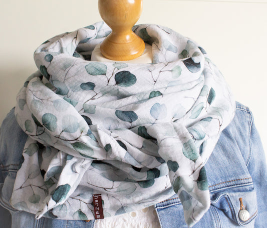 Handgenähtes XXL-Musselintuch für Erwachsene aus besonders kuschelig weichen Baumwollmusselin mit viel Liebe für Dich einzigartig angefertigt in Deutschland