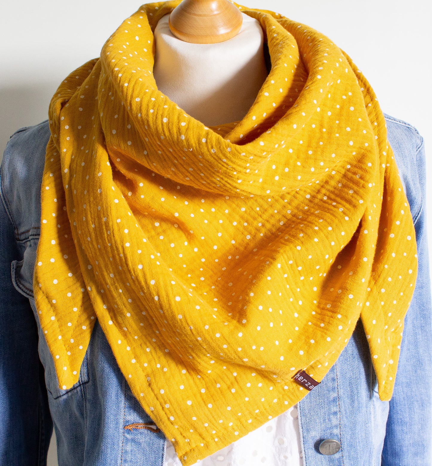 Leichtes Dreieckstuch Musselintuch handgenäht für Erwachsene aus besonders kuschelig weichen Baumwollmusselin mit viel Liebe für Dich einzigartig angefertigt in Deutschland