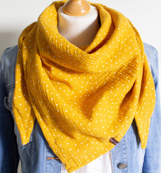 Leichtes Dreieckstuch Musselintuch handgenäht für Erwachsene aus besonders kuschelig weichen Baumwollmusselin mit viel Liebe für Dich einzigartig angefertigt in Deutschland