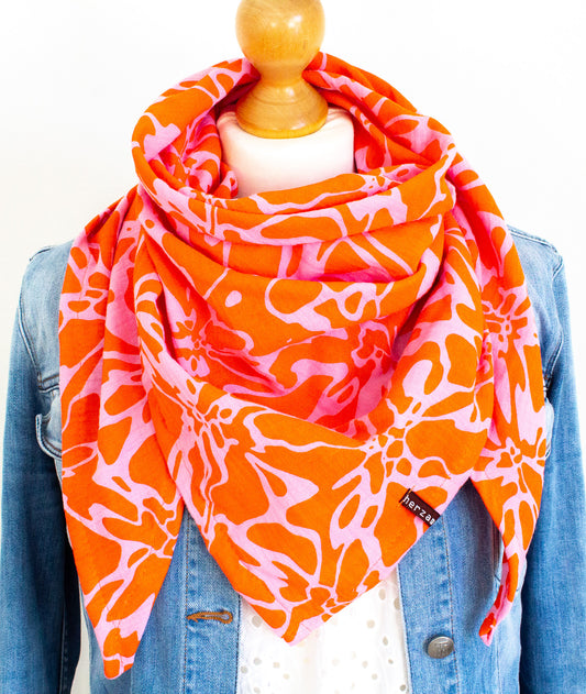 Leichtes Dreieckstuch Musselintuch handgenäht für Erwachsene aus besonders kuschelig weichen Baumwollmusselin mit viel Liebe für Dich einzigartig angefertigt in Deutschland