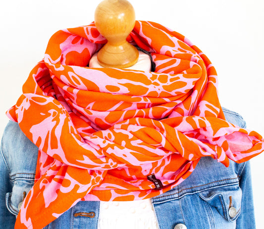 Handgenähtes XXL-Musselintuch für Erwachsene aus besonders kuschelig weichen Baumwollmusselin mit viel Liebe für Dich einzigartig angefertigt in Deutschland