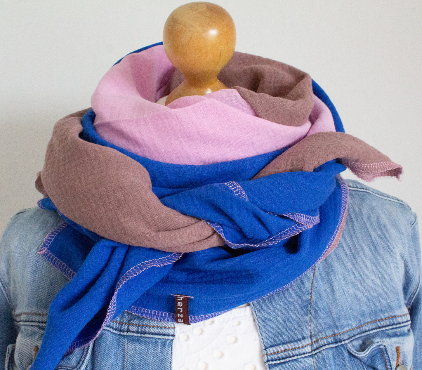 Einzelstück 🤍 - Handgenähtes XXL-Musselintuch für Erwachsene aus besonders kuschelig weichen Baumwollmusselin mit viel Liebe für Dich einzigartig angefertigt in Deutschland