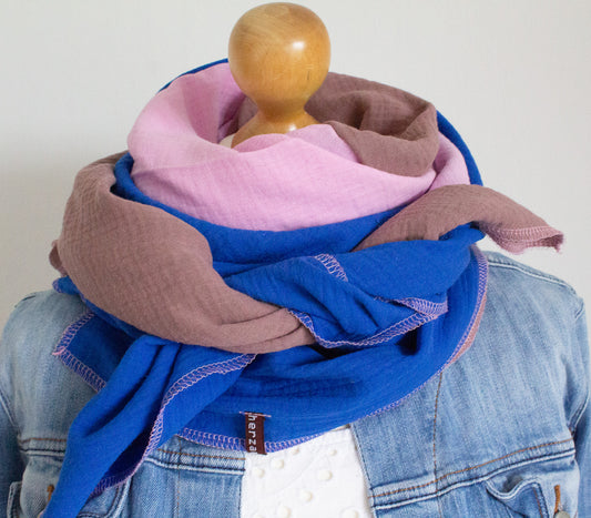 Einzelstück 🤍 - Handgenähtes XXL-Musselintuch für Erwachsene aus besonders kuschelig weichen Baumwollmusselin mit viel Liebe für Dich einzigartig angefertigt in Deutschland