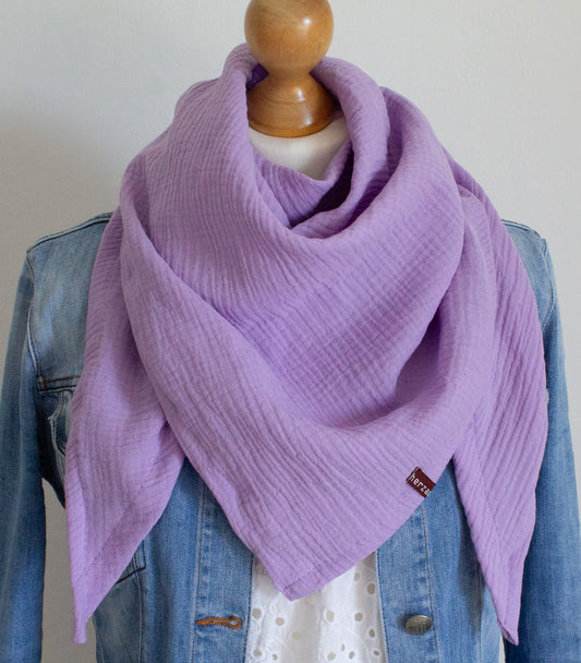 Leichtes Dreieckstuch Musselintuch handgenäht für Erwachsene aus besonders kuschelig weichen Baumwollmusselin mit viel Liebe für Dich einzigartig angefertigt in Deutschland