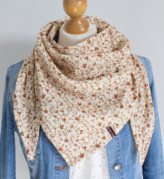 Leichtes Dreieckstuch Musselintuch handgenäht für Erwachsene aus besonders kuschelig weichen Baumwollmusselin mit viel Liebe für Dich einzigartig angefertigt in Deutschland