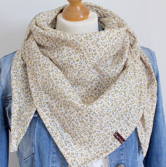 Leichtes Dreieckstuch Musselintuch handgenäht für Erwachsene aus besonders kuschelig weichen Baumwollmusselin mit viel Liebe für Dich einzigartig angefertigt in Deutschland