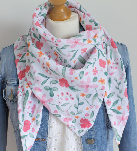 Leichtes Dreieckstuch Musselintuch handgenäht für Erwachsene aus besonders kuschelig weichen Baumwollmusselin mit viel Liebe für Dich einzigartig angefertigt in Deutschland