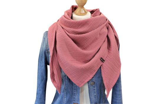 Leichtes Dreieckstuch Musselintuch handgenäht für Erwachsene aus besonders kuschelig weichen Baumwollmusselin mit viel Liebe für Dich einzigartig angefertigt in Deutschland